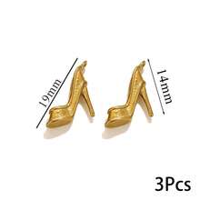 3 Pcs 304 Stainless Steel Boot Pendant Shoe Pendant Plated 18K Gold DIY Bracelet Necklace Bag Pendant Pendant - Multicolor 1 - View 9