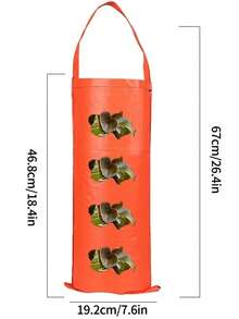 Bolsa de cultivo colgante para fresas con agujeros de plantación, resistente y duradera, maceta colgante vertical para verduras, tomates, patatas - Multicolor - Ver 13