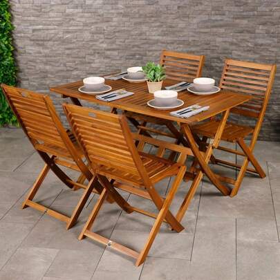 Wooden Furniture Rectangular Table, Outdoor Furniture, Outdoor Dining, Patio Dining Table, 12kg (120x74x70cm)
