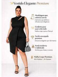 Plus Size Dresses - 黑色 - 查看 5