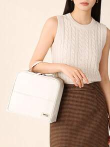 Large-Capacity Upright Makeup Bag With A Detachable Mirror. Suitable For Storing Toiletries And Cosmetics. A Multi-Functional Portable Travel Bag, It Can Also Hold Makeup Tools, Hair Tools, And Nail Polish. It Can Be Placed On A Luggage Rack. - Multicolor - View 4