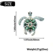 1pc/3pcs Rhinestone Inlaid Colorful Gem Turtle Decor Car Air Vent Fragrance Clip, Creative Car Interior Aroma Diffuser - 1pc-green - View 3