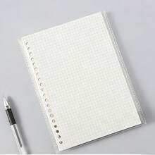 A5透明活页笔记本封面，120页，简约设计，可拆卸螺旋装订，防水，笔记本配件 - 淺藍色 - 查看 5