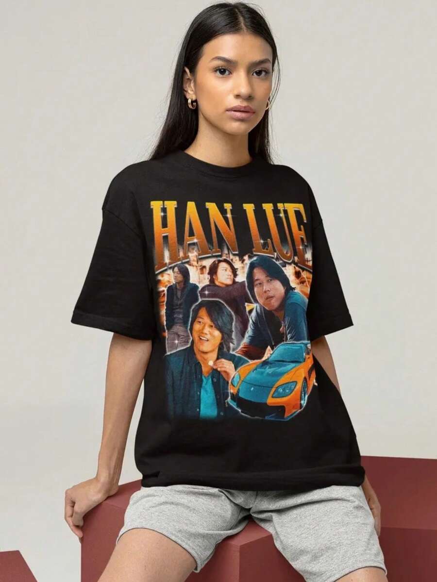 Lue Movie T-Shirt, Sung Kang Graphic Tee - màu đen - Xem 1