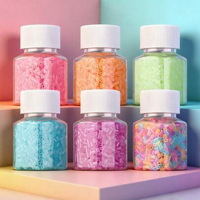 2.6毫米透明Y系列熔珠补充装，适用于串珠工艺套装、创意DIY艺术和手工制作，高品质光滑珠子，DIY艺术项目制作，是初学者和爱好者的理想礼物