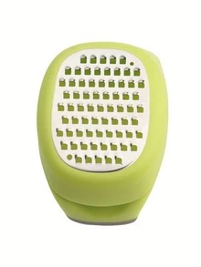 Stainless Steel 4-In-1 Manual Grater & Slicer - Lemon, Cheese, Garlic, Ginger Zester Shredder With Ergonomic Handle, Compact Kitchen Tool For Vegetables, 430 Stainless Steel, Easy To Clean, Food Preparation, Functional Kitchenware - Multicolor - View 6