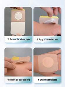 50/100PCS Castor Oil Patches, Convenient, Comfortable, Easy To Carry Absorbent Patches, Suitable For All People, Self-Adhesive Belly Pads Patches For Daily Use, Home Use, Travel Use, Oil Not Included - One Size Fits All - View 2
