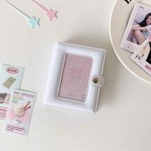 1pc PVC 11*8.9cm 20 Inner Pages Minimalist High-Quality Cute Mini Ins-Style Photo Album - 3-Inch Instant Film Album, Suitable For Photo/Card Collection, Portable & Stylish,Card Holder - 1 Set - View 8