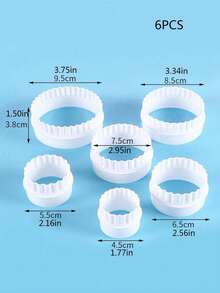 6pcs Round Cookie Cutter Set, Round Cookie And Pastry Molds, Essential Kitchen Tool, Suitable For Dough, Restaurant, Packaging, Back To School - View 7