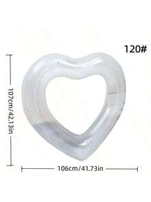 1pc Glitter Transparent Swim Ring, Adult Swimming Ring, Large Summer Beach Float, Suitable For Beach, Swimming Pool And Party - Multicolor - View 6