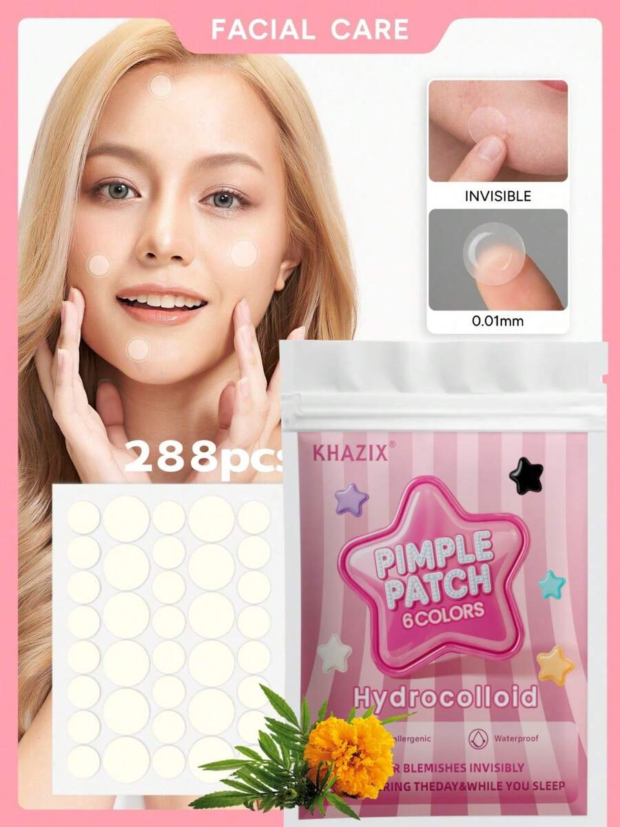 288pcs Transparent Round Scar Cover Patch, Multi-Functional Scar Concealer, Invisible Body Blemish Cover (Non-Cosmetic Use) - View 1