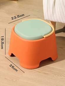 带把手的塑料凳，小巧的脚凳，适用于客厅、玄关、浴室 - 彩色 - 查看 16