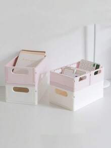 1pc Desktop Organizer Stationery, Plastic Desktop Jewelry Box, Suitable For Home Office - Single Piece - View 5