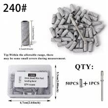 50/100pcs/Box Mini Nail Files, 3mm Mini Nail Sanding Rings (80# 120# 180# 240#), Electric Nail Grinder Bits, Manicure Accessories Tools, Cuticle Remover - Silver - View 15