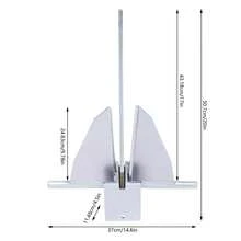 13 Lb Fluke Boat Anchor Kit With 98 Feet Rope 6.6 Feet Chain Galvanized Steel For Small Boats Kayaks Jon Boats - Silver - View 2