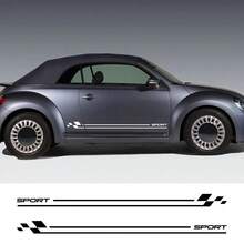 2PCS Car Door Stripe Stickers Vinyl Film Racing Style Decal For VW Beetle 2015 2009 Cabriolet Auto Tuning Accessories - Car Sticker - View 1