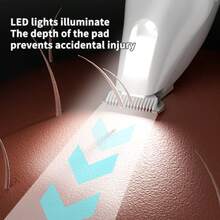 1个全新宠物足部修剪器，适用于狗狗，专业电动剃毛器，可修剪猫爪毛，静音电动推剪，狗狗猫咪必备，让狗狗更开心！带LED灯的狗狗猫咪足部剃毛器，宠物足部毛发修剪器，可充电电动推剪 - 查看 10