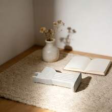 Creative 3D-Printed Roman Column Eyeglass Holder Crafted From Premium Photopolymer Resin, This Elegant Column-Style Holder Features An Ivory-White Finish With Intricate Grooved Detailing. Its Smooth Surface And Refined Texture Make It A Stylish Desktop Accent While Securely Holding All Types Of Eyeglasses And Fashion Glasses. - A - View 2