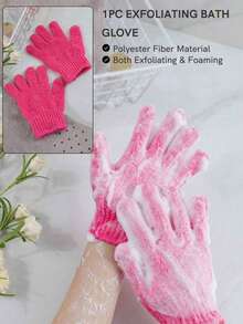 2双随机去角质沐浴手套、擦洗毛巾、浮石足部磨砂器、双面按摩沐浴手套 - A - 查看 10