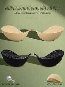 5cm Thick Invisible Bra/Bust Enhancer/Push-Up, Shaping Small Bust Strapless Bra, Enhancing Cleavage, Suitable For Strapless Dresses, Evening Gowns, Wedding Dresses, Super Lifting Bra - Multicolor - View 1