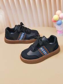 时尚休闲婴儿运动鞋，轻便舒适的男女童鞋 - 黑色 - 查看 6