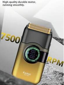 Kemei 1pc KM-T389 Men's Electric Shaver, Digital Display, Suitable For Facial Hair Trimming, Professional Rechargeable Reciprocating Shaver, Gift For Boyfriend - Multicolor - View 11