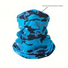 男士保暖围脖，骑行面罩，防风，弹力柔软面料，迷彩图案，适合滑雪、跑步、瑜伽、骑行、摩托车骑行等户外活动 - 彩色 - 查看 12