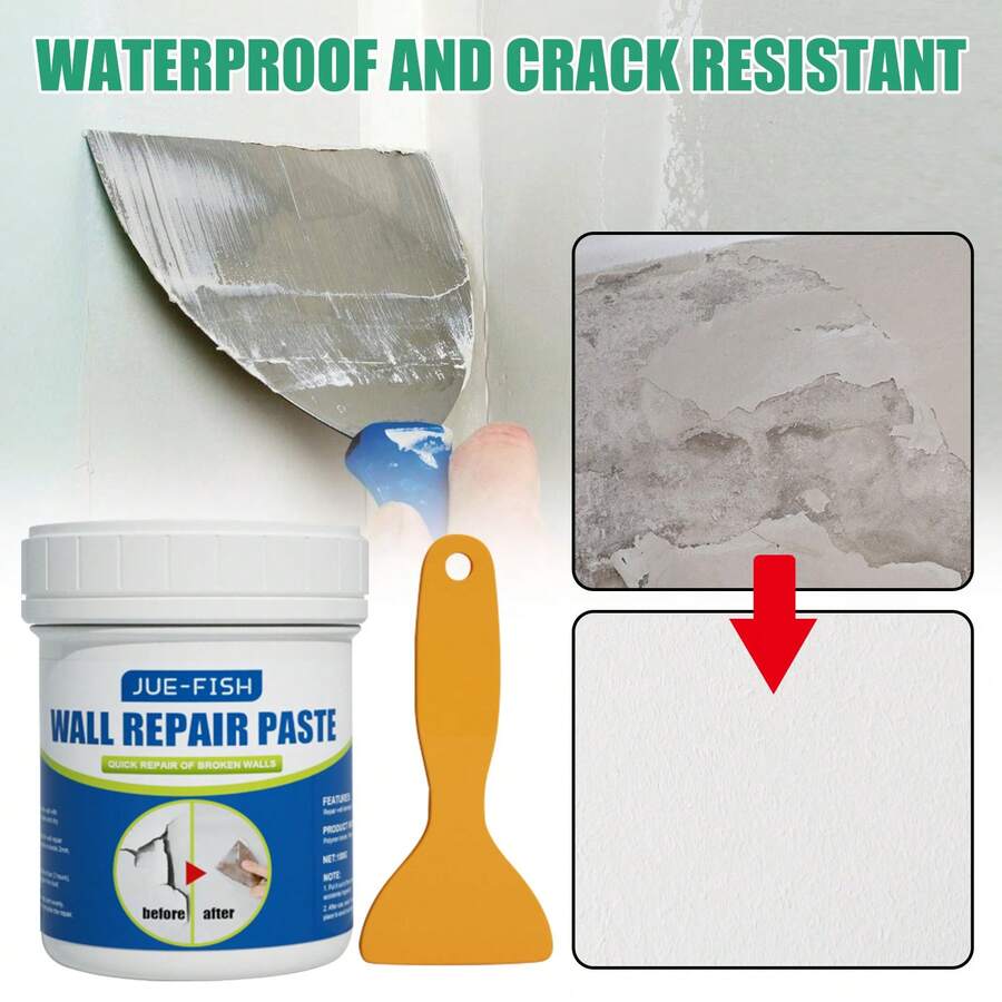 Wall Repair Miracle, Seamless Repair For Carefree Renovation. Home Wall Repair Filler, One Coat And Scrape, Instantly Renew Walls, Highly Effective Wall Repair Filler. Peeling And Chipping Easily Solved. Waterproof And Dirt-Resistant Wall Repair Filler, Solve Wall Issues In One Go - Quick Drying Wall Repair Filler, Apply And Live Worry-Free - 液體 - 查看 1