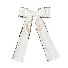 1件装女士优雅双层蝴蝶结发夹，文艺气息浓郁的时尚高端发饰 - 彩色 - 查看 7