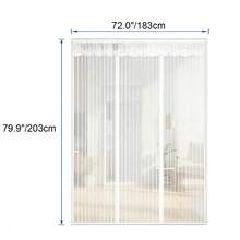 Cửa lưới từ tính, lưới tự đóng kín, lưới dày có khóa từ (48.4x95.6in, 72.0x95.6in), vách ngăn lưới không cần dùng tay để ngăn côn trùng, thân thiện với vật nuôi, màu trắng - Trắng - Xem 11