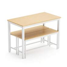 Dining Table & Chair Sets - Natural+White - View 7