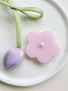 珍珠花朵韩版ins风手机支架，创意简约桌面可伸缩贴纸支架 - 彩色 - 查看 12