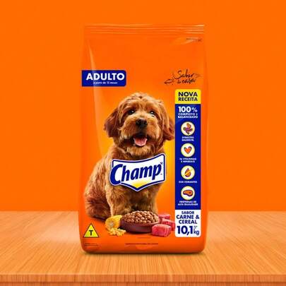 Pedigree Ração Champ Cães Adultos Carne 900g – Sabor Carne c/ Vegetais | 16% Proteína | Embalagem Original