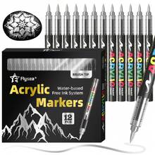 Bộ bút dạ acrylic chuyên nghiệp Flysea New Colorful Series 12 chiếc/hộp, màu sắc sống động, hệ thống mực chảy mượt mà mới, 12 màu/bộ, nhiều sự kết hợp màu sắc khác nhau, sản phẩm mới ra mắt, chất lượng tốt hơn, trải nghiệm viết mượt mà hơn, được thiết kế dành cho các nghệ sĩ chuyên nghiệp. - Nhiều màu - Xem 35