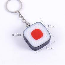 1pc Creative Sushi Rice Ball Keychain, Interesting Simulated Food Keychain Pendant, Suitable For Men And Women, Simulated Japanese Salmon Sushi Rice Ball Seaweed Keychain Pendant, Small Gift - Multicolor - View 18