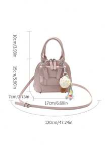 时尚百搭贝壳手提包，高端通勤包，休闲女士托特包，单肩包（不含配件） - 彩色 - 查看 10