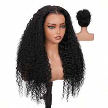 ZHENDEFA Hidden Strap 360 Lace Front Wigs Human Hair Deep Wave Glueless HD Transparent Lace With Drawstring, Pre-Plucked Wet & Wavy Natural Look For Women - SNatural - View 9