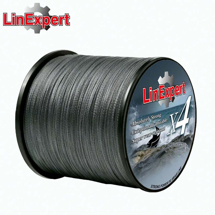 LinExpert 4 Strands PE Braided Fishing Line 300m/500m, Durable & Strong, Saltwater & Freshwater Universal, Essential Outdoor Fishing Tackle