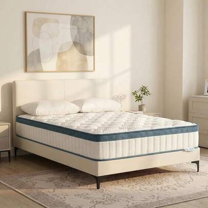 LITTLE TREE Pocket Spring Mattress H3 Medium Firm, 7-Zone Orthopaedic Mattress With Memory Foam, Breathable Oeko-Tex Certified