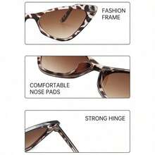 1副猫眼沙滩时尚眼镜，个性化Y2K风格，男女皆宜 - 豆花框茶片 - 查看 5