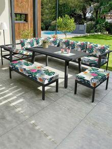 1pc Tropical Rainforest Leaf Print Milk Silk Sofa Cover, High Elasticity Dust-Proof Removable Washable All-Season Sofa Slipcover, Suitable For Patio, Garden, Poolside And Multiple Occasions, Single Piece Sold Not Set Sofa Protector - Multicolor - View 7