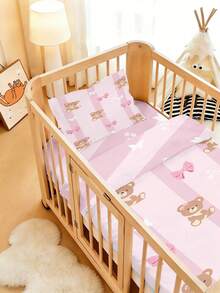 1 Set Perlengkapan Tidur Bayi, Terbuat dari Bahan Poliester, Cocok untuk Hadiah Bayi, Dekorasi Kamar Tidur, Perayaan, dan Semua Musim - MultiWarna - View 3