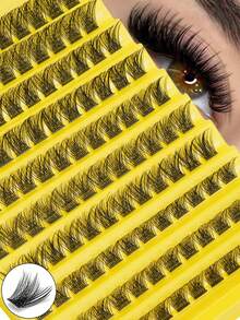 120PCS D Curl DIY Lash Clusters For Individual Lashes Volume Eyelashes Long-Lasting​ Eyelash Extensions Thick Natural Looking Fake Lashes Lash Clusters, Eyelash Clusters, Individual Eyelashes, Lashes, Fake Lashes - View 6