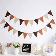 Bộ 12 lá cờ tam giác bằng nỉ nhiều màu sắc, số lượng lớn, thích hợp cho lễ khai trương, trang trí tiệc sinh nhật theo chủ đề lễ hội, sự kiện ngoài trời, trang trí lớp học, Giáng sinh và các dịp khác. - Nhiều màu - Xem 6