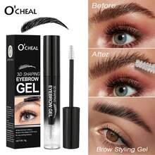Gel de cejas con forma 3D, gel de cejas transparente resistente al sudor y al agua, de larga duración, adecuado para el maquillaje diario - transparente - Ver 1