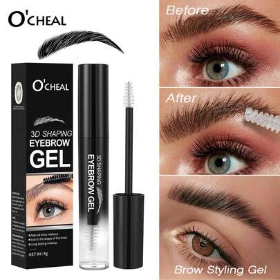 Gel de cejas con forma 3D, gel de cejas transparente resistente al sudor y al agua, de larga duración, adecuado para el maquillaje diario
