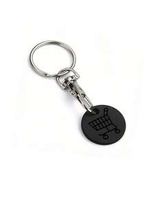 1/5/10 piezas Moneda de metal de carrito de compras de supermercado con logotipo, llavero creativo e interesante con cierre de langosta, regalos para madre, padre, graduación y maestro - Multicolor - Ver 8