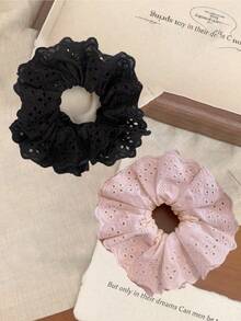 topshiny Bộ 2 chiếc dây buộc tóc ren Pháp cổ điển, phụ kiện tóc đuôi ngựa ngọt ngào và dịu dàng dành cho phụ nữ và bé gái, phù hợp với kiểu tóc đi làm hàng ngày, dây buộc tóc ngày Valentine, dây buộc tóc scrunchy, phụ kiện tóc thường ngày, trang điểm, tập gym, phụ kiện tóc cho nữ, dây chun co giãn. - Nhiều màu - Xem 10