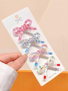 8件套可爱蝴蝶结发夹组合，格子波点刘海夹，时尚发卡 - 适合女孩和女士，适合日常外出、约会和各种场合，灵活搭配打造百变造型，发夹，发卡，发饰，头饰 - 彩色 - 查看 14