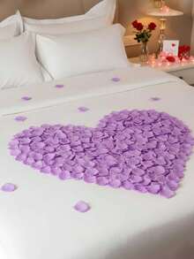 2000片浅紫色人造丝玫瑰花瓣，适用于婚礼、求婚、生日、周年纪念、家居装饰、房间装饰、派对礼品、新娘礼物、毕业典礼、单身派对等浪漫装饰场合。 - 淺紫色 - 查看 7